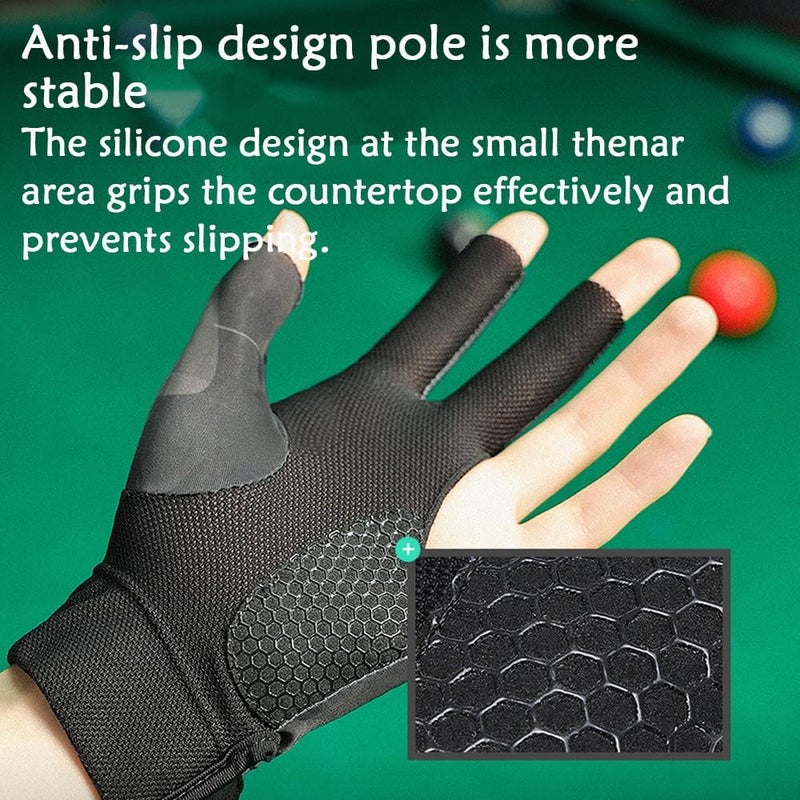Wnddle Pool Glove Left Hand, Billiard Pool Gloves for Left Hand 3 Finger, Snooker Cue Sport Glove Popular Sizes for Men & Women - Image 5